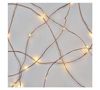 EMOS Nano-Lichterkette Warmweiß für Innen und Außen (IP44), 4m lange LED-Weihnachtslichterkette Nano für Partys, Weihnachten, 6 Stunden Timer Funktion Netzteil und Transformator, Kupferkabel
