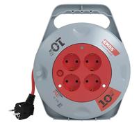 EMOS P19510 Tambor para Cables (10 m, 4 enchufes, 2300 W, Interruptor termico),