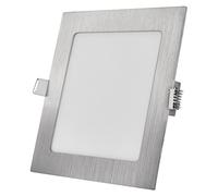 EMOS Panel LED de 12,5 W, cuadrado 1050 lm, empotrable, plafón de 17 x 17 cm, extraplano, profundidad de montaje de 2,1 cm, 3 colores de luz ajustables, blanco cálido neutro (3000 - 4000 K), incluye