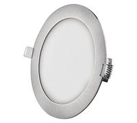 EMOS Panel LED de 12,5 W, redondo, 1050 lm, empotrable, incluye controlador LED con diámetro de 17 cm, profundidad de montaje extraplana de 2,1 cm, 3 colores de luz ajustables, blanco cálido neutro
