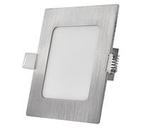 EMOS Panel LED de 7 W, cuadrado 480 lm, empotrable, plafón de 12 x 12 cm, extraplano, profundidad de montaje de 2,1 cm, 3 colores de luz ajustables, blanco cálido neutro (3000/3500/4000 K), incluye