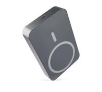 EMOS - Powerbank 10.000 mAh WI 1046 con imán - Batería Externa magnética con passthrough y Carga inalámbrica - Salida USB-C incluida Cable de Datos USB - para iPhone, iPad, Smartphone, Tablet - Gris