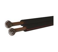 EMOS S8273 Cobre 2 x 0,75 mm², 100 Metros de Cable Doble de CCA para Baja tensión, Color Negro con Marcado de polaridad, 2 x 0,75 mm2, Set Piezas