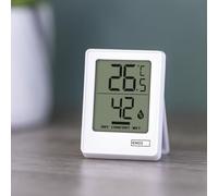 EMOS Termómetro e higrómetro interior funciona con pilas CR2032 (CR2032), rango de medición de -10 °C a +50 °C