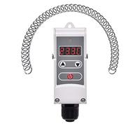 EMOS P5683 - Termostato con sensibilidad de conmutación Ajustable, Muelle helicoidal y Pantalla Digital/termostato de Tubo de Ajuste de Rango de 5 °C a 80 °C, 45 x 45 x 110 mm