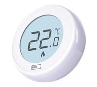 EMOS Termostato Digital para Habitaciones, regulador Manual Redondo | Termostato de pared para calefacción y refrigeración, regulador de temperatura ambiente con rueda de ajuste