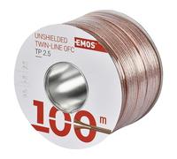 Emos ungesc hirmte zweidr Athle itung 2 x 2,5 mm Transparente, 100 Metros, S8324