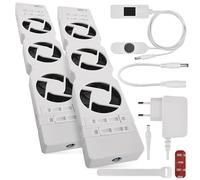 EMOS ventilador calefactor DUO, 2 unidades, sensor temperatura y regulador, cargador, accesorios, flujo aire 36 m³/h, ahorro energía