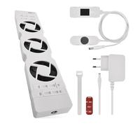 EMOS ventilador calefactor MONO, 1 unidad, sensor temperatura y regulador, cargador, accesorios, flujo aire 36 m³/h, ahorro energía