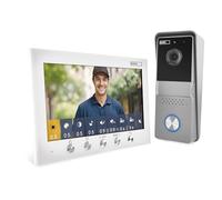 EMOS - Video portero de puerta con 2 hilos - Timbre de vídeo HD de 720p - Cámara impermeable con visión nocturna, monitor con pantalla a color de 7 pulgadas - Fácil instalación por cable incluida