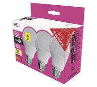 Emos zq5140.3 a +, bombilla led Classic A60, Blanco cálido, 3 unidades, cristal, 9 W, E27, transparente, 15,2 x 6 x 11, 2 cm