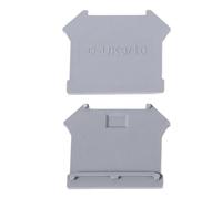 Emoshayoga 100 Uds PA66 Bloque de Terminales de Carril Din Cubierta Final Deflector de Separación para UK3N UK5N UK6N UK10N UK16N UK25N