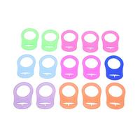 Emoshayoga Adaptador de Clip para Chupete, Anillos Adaptadores de Chupete de Silicona Prácticos Ampliamente Utilizados 15 Piezas para Chupetes de Bebé para Bebés