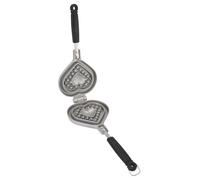 Emoshayoga Bandeja para Hacer Gofres con Forma de Corazón, Bandeja para Hornear Pasteles Antiadherente de Doble Cara, Pequeños Electrodomésticos de Cocina para Amantes del Desayuno