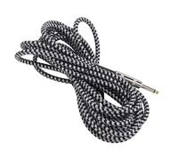 Emoshayoga Cable de Conexión de Guitarra Tejido de 6,35 Mm Cable de Instrumento de Supresión de Ruido Confiable para Consola de Mezcla de Altavoces, Núcleo de Cobre Libre de Oxígeno para una