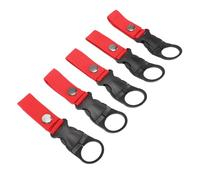 Emoshayoga Clamp/Holder de Hebilla para Botella de Agua, Juego de Soporte Colgante Duradero para Mochila, Acampada, Senderismo y Escalada, 10 Uds. (Rojo)