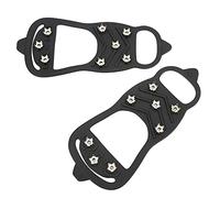 Emoshayoga Cubiertas para Picos para Zapatos de Hielo Antideslizantes con Garras para Nieve, Cubierta para Picos de Zapatos de Acero Inoxidable Endurecido Térmicamente para un Buen Efecto