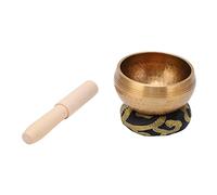 Emoshayoga Cuenco de oración martillado a mano con fondo plano, calibre de 8 cm, para meditación, yoga, para relajación