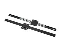 Emoshayoga Guías para Cajones, Guías con Rodamientos de Bolas de 2 Secciones, Resistentes, de 26 Pulgadas, para Gabinete de Pared, Mueble de TV, Negro