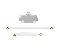 Emoshayoga Juego de Enlaces de Dirección con Soporte Servo para Coche HOBBYPLUS 1/18 4WD CP18P RC, Aleación de Aluminio Duradera, Fácil Instalación, Control Mejorado, 2 Unidades (Plata)