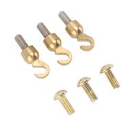 Emoshayoga Juego de Ganchos de Concha de Reloj de Latón con Tornillos Inferiores, Juego de 3 Piezas para Restauración de Relojes de Abuela