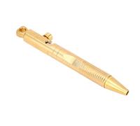Emoshayoga Mini Bolígrafo de Liberación Rápida, Elegante Llavero de Bolsillo de Latón para Experiencia de Escritura en Viajes de Oficina (Color latón)