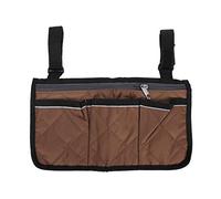 Emoshayoga Práctica Bolsa para Silla de Ruedas, Organizador de sillas de Ruedas para Todas Las sillas de Ruedas universales para Mantener ordenadas, Carteras para Mujeres y Hombres(Brown)