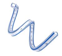 Emoshayoga Regla Curva Flexible Herramienta de Medición Flexible para Diseñar Patrones de Acolchado, Ideal para Corte y Manualidades de Prendas, Escala Métrica de Plástico para Uso Doméstico (regla