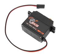 Emoshayoga Servo Digital de Engranaje de Metal de Alta Eficiencia para Barco de ala Fija de Coche RC 1:10 con 5 Brazos Servo Metal Plástico Negro 1,4 Pulgadas