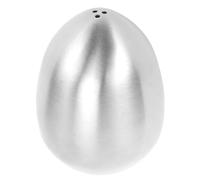 Emoshayoga Tarro de Condimento en Forma de Huevo, Dispensador de Condimentos Salero y Pimentero, Estructura Vertical de 3 Orificios de Acero Inoxidable para Cocina, Hogar, Restaur (Plata)