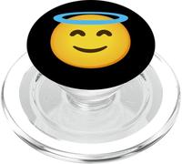 Emoticon Cara Sonriente con halo ángel PopSockets PopGrip para MagSafe