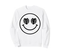 Emoticono de Amante de la Planta de la Cara Feliz de la Hoja de Mon Sudadera