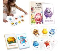 Emotion Cards for Kids, Realistic Feelings Deck, Social Emotional Learning Tools with Real Photos, Adorable Toddler Activity Set, Kindergarten, Preschool, 3.03x4.72 Inches