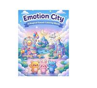 Emotion City -A Magical Kawaii Coloring World: Cute Magical Scenes and Adorable Emotion Characters for All Ages-Single-Sided Pages for Stress Relief and Creative Fun