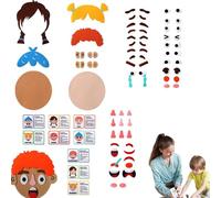Emotion Kit - Hands on Felt Faces - Set de juego | Face Builder, tarjetas de emoción, actividad para niños, desarrollo de habilidades de reconocimiento emocional, tiempo de aprendizaje interactivo en