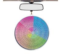 Emotion Wheel - Llavero de doble cara para salud mental | Feelings - Llaveros de rueda de color para conducir, asesoramiento, trabajo social, exploración personal, mochila