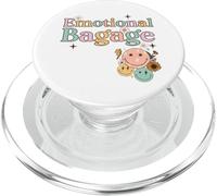 Emotional Baggage Retro Daisy Flower Salud Mental Humor PopSockets PopGrip para MagSafe