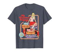 Emotional Baggage Sarcastic Retro Vintage Funny Adult Humor Camiseta, Hombre, Azul Jaspeado, 3XL