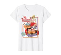 Emotional Baggage Sarcastic Retro Vintage Funny Adult Humor Camiseta, Mujer, Blanco, L