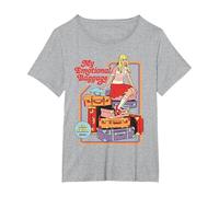 Emotional Baggage Sarcastic Retro Vintage Funny Adult Humor Camiseta, Mujer Tallas Grandes, Gris Jaspeado, 4XL Grande
