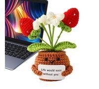 Emotional Comfort Flowers | Positive Knitting Flower Plush - Emotional Comfort, Flower Stuffed Animal For Family Memb Handcrafted To Perfection And Showcasiners, Classmates, Close Friends, Bookshelves