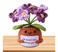 Emotional Comfort Plush - Positive Knitting Flower Plush - Emotional Comfort, Flower Stuffed Animal For Family Members, Clas Environment, Making It Suitable For Both Smates, Close Friends, Bookshelves