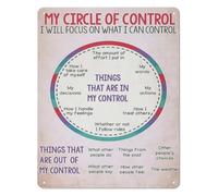 Emotional Regulation Metal Sign Coping Skill 12x8 Inch