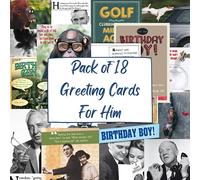 Emotional Rescue 18 Postal Cumpleaños para él, Tarjetas de Cumpleaños Humorísticas, 18 Tarjetas de Cumpleaños Individuales Divertidas, Multipack