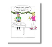 Emotional Rescue Norbert & Val - Divertida tarjeta de Navidad, Cooking!, 18,4 x 15,4 cm, multicolor