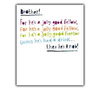 Emotional Rescue Tarjeta de cumpleaños divertida para hermano, tarjeta de cumpleaños para hermano, tarjeta de cumpleaños para hermano, Jolly, ensalada de papel, multicolor, ZFW9424
