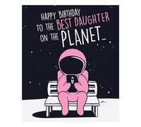 Emotional Rescue Tarjeta de cumpleaños para hija: feliz cumpleaños a la mejor hija del planeta.
