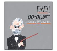 Emotional Rescue Tarjeta de cumpleaños para papá, divertida tarjeta de cumpleaños para papá, OO-OLD!!!, gris