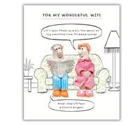 Emotional Rescue Tarjeta de felicitación para esposa, diseño de familia modelo Let's Spice Things up a Bit Family on Sofa!, multicolor, 18,4 x 15,4 cm