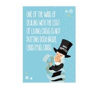 Emotional Rescue Tarjeta de Navidad humorística, diseño de scrooge, 17,6 x 12,4 cm, multicolor